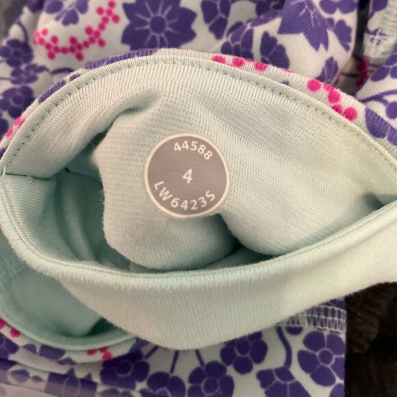 Lululemon Wunder Under Crop Leggings 4 Mint Purple Pink Twiggy Printed Power - Picture 12 of 12